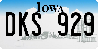 IA license plate DKS929