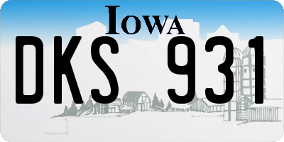 IA license plate DKS931