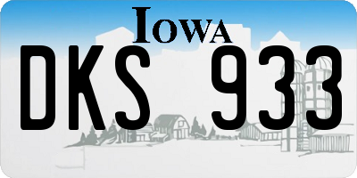 IA license plate DKS933
