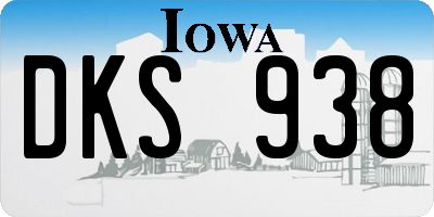 IA license plate DKS938