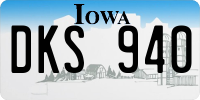 IA license plate DKS940