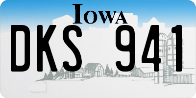 IA license plate DKS941
