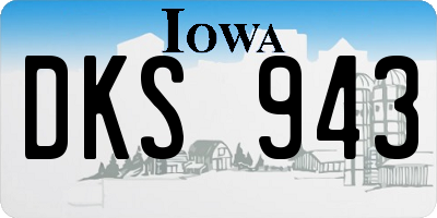 IA license plate DKS943