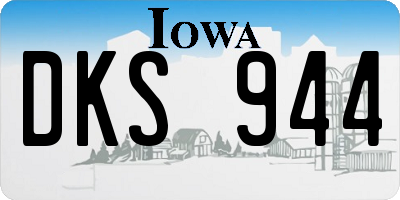 IA license plate DKS944