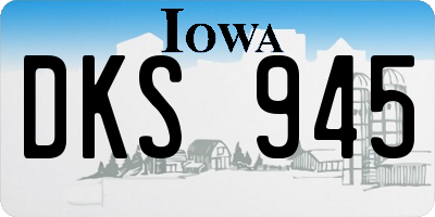 IA license plate DKS945