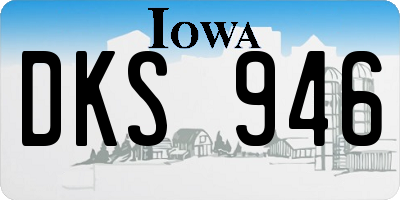 IA license plate DKS946