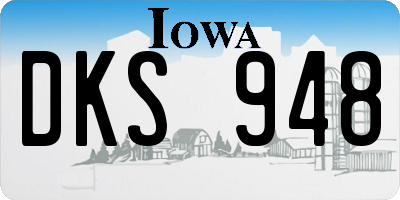 IA license plate DKS948