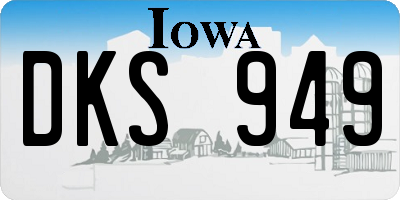 IA license plate DKS949