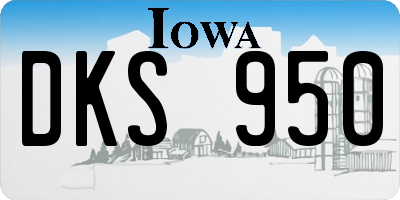 IA license plate DKS950