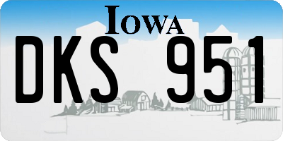 IA license plate DKS951