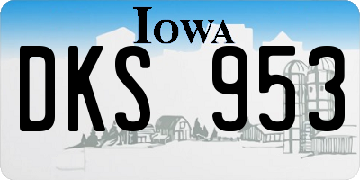IA license plate DKS953