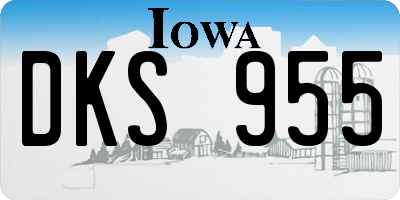 IA license plate DKS955