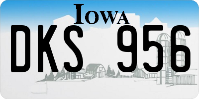IA license plate DKS956