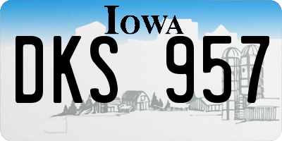 IA license plate DKS957