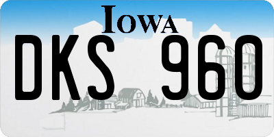 IA license plate DKS960