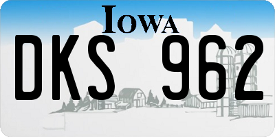 IA license plate DKS962