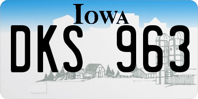 IA license plate DKS963