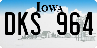 IA license plate DKS964