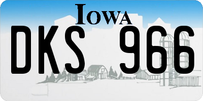 IA license plate DKS966