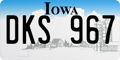 IA license plate DKS967