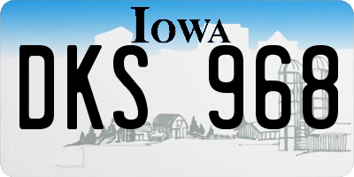 IA license plate DKS968