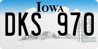 IA license plate DKS970