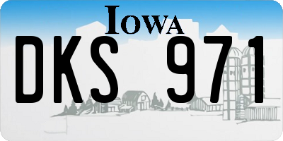 IA license plate DKS971