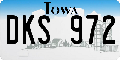 IA license plate DKS972