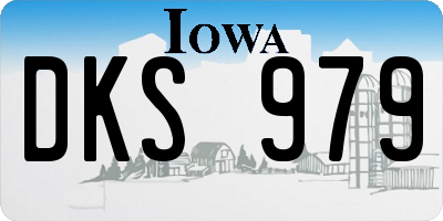 IA license plate DKS979