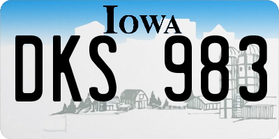 IA license plate DKS983