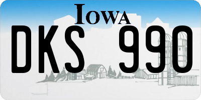 IA license plate DKS990