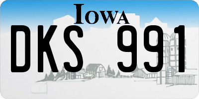IA license plate DKS991