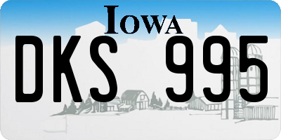 IA license plate DKS995