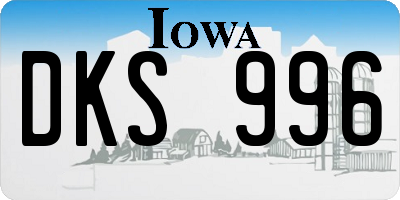IA license plate DKS996