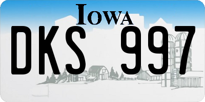 IA license plate DKS997