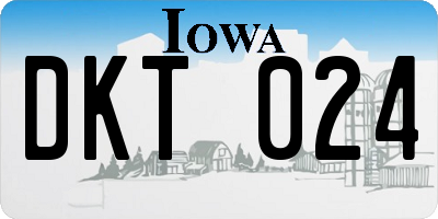 IA license plate DKT024