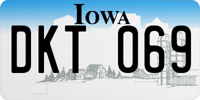 IA license plate DKT069