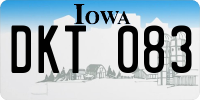 IA license plate DKT083