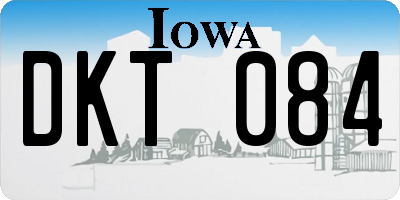 IA license plate DKT084