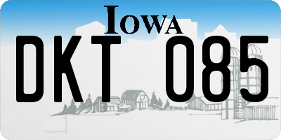 IA license plate DKT085