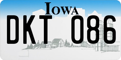 IA license plate DKT086