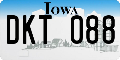 IA license plate DKT088