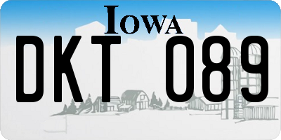 IA license plate DKT089