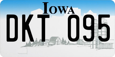 IA license plate DKT095