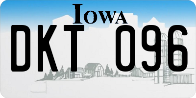 IA license plate DKT096