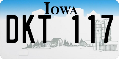 IA license plate DKT117