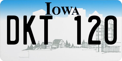 IA license plate DKT120