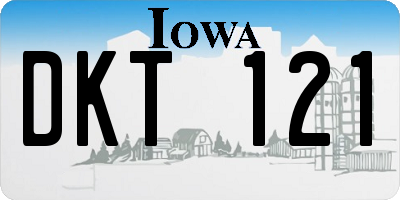 IA license plate DKT121