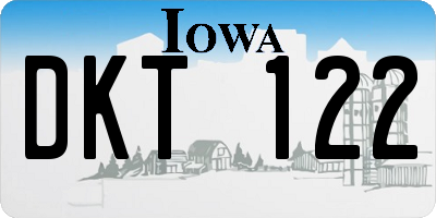 IA license plate DKT122