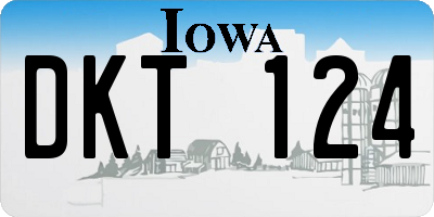 IA license plate DKT124